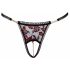 Cottelli - Luxury Rose Pearled Thong (Red-Black) 