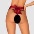 Obsessive Tienesy - Bow Thong (Black-Red)  - L/XL