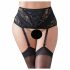 Cottelli Plus Size - Lace Corset Garter Belt (Black) 