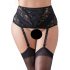 Cottelli Plus Size - Lace Corset Garter Belt (Black)  - XL