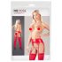 NO:XQSE - Glossy Garter Set (Red) 