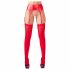 NO:XQSE - Glossy Garter Set (Red)  - L/XL