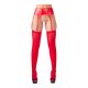 NO:XQSE - Glossy Garter Set (Red)  - L/XL