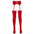 NO:XQSE - Glossy Garter Set (Red)  - L/XL