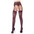 NO:XQSE - striped stockings with garter belt (black) 