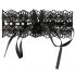 Cottelli - Pearl & Rhinestone Lace Collar (Black)