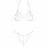 Cottelli - Rhinestone Chain Bikini (Silver)