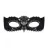 Obsessive - Embroidered Venetian Mask (Black) 