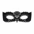 Obsessive - Embroidered Venetian Mask (Black) 