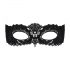 Obsessive - Embroidered Venetian Mask (Black) 