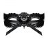 Obsessive - Embroidered Venetian Mask (Black) 