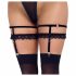 Cottelli - Decorative Garter Belt (Black) 