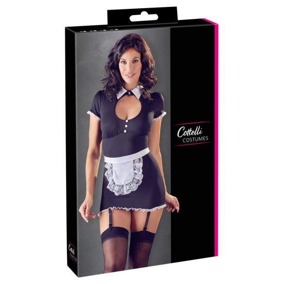 Cottelli - Maid Outfit with Garter (Black-White) 