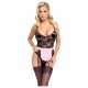 Cottelli - See-Through Maid Costume (Black-Pink) - M