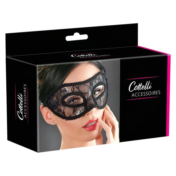 Cottelli - Pre-shaped Lace Eye Mask (Black)