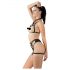 Cottelli - Decorative Body Harness Lingerie Trio - Black (S-L)