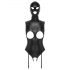 Bad Kitty - Open Cup Bodysuit with Hood (Black) 