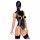 Bad Kitty - Open Cup Bodysuit with Hood (Black)  - M