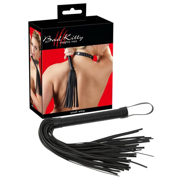 Bad Kitty - Small Faux Leather Whip (Black) 