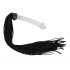 Bad Kitty - Leather Whip with Glass Dildo (Transparent-Black) 