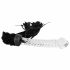 Bad Kitty - Leather Whip with Glass Dildo (Transparent-Black) 