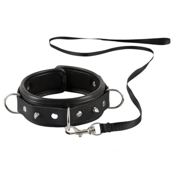 Bad Kitty - Spiked Collar with Leash (Black) 