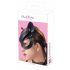 Black Faux Leather Rhinestone Cat Mask (S-L) 