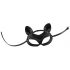 Black Faux Leather Rhinestone Cat Mask (S-L) 