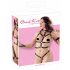 Bad Kitty - Studded Body Harness Set with Handcuffs (Black) - L/XL