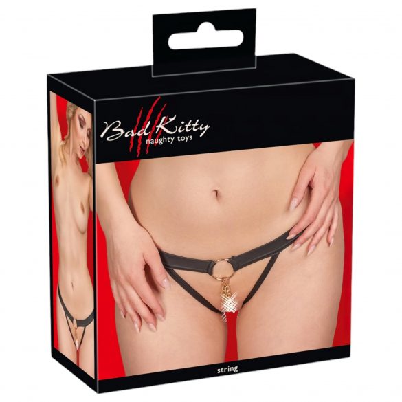 Bad Kitty - Chain and Ring Women's Panties (Black) 