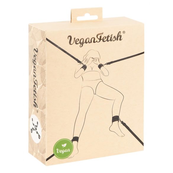 Vegan Fetish - Bed Restraint Set (Black) 