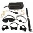 Bad Kitty - 7-Piece Bondage Set in Bag (Black-Gold) 