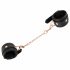 Bad Kitty - handcuffs with chain (black-rosegold) 