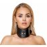 Black Bad Kitty - Faux Leather Collar with Ring 