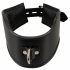 Black Bad Kitty - Faux Leather Collar with Ring 