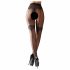 Cottelli - Exclusive Patterned Open Tights (Black)  - 3