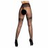 Cottelli - Exclusive Patterned Open Tights (Black)  - 4