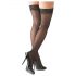 Cottelli - Black Thigh-Highs with Stripe