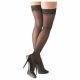 Cottelli - Black Thigh Highs with Stripe 