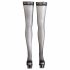 Cottelli - Black Thigh Highs with Stripe  - 2/M