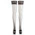 Cottelli - Satin Thigh Highs (Black)  - 3/M-L