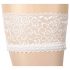 Cottelli - Satin Thigh-Highs (White) 