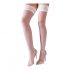 Cottelli - Satin Thigh-Highs (White)  - 2/M