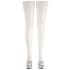 Cottelli - Satin Thigh-Highs (White)  - 2/M