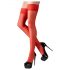 Cottelli - Red Satin Thigh-High Stockings - 2/M