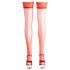 Cottelli - Red Satin Thigh-High Stockings - 2/M