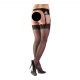 Cottelli - Fishnet Stockings with Lace-up Lace Trim  - M/L