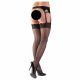 Cottelli - Fishnet Stockings with Lace-up Lace Trim  - M/L