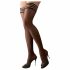 Cottelli - Black Thigh Highs with Striped Trim  - 2/M