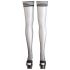 Cottelli - Black Thigh Highs with Striped Trim  - 2/M